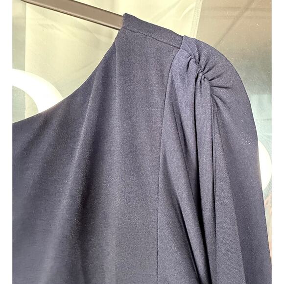 JESSICA HOWARD 22W Multi Color-Block Loose Fit Dress Flattering Feminine Navy - Picture 9 of 9